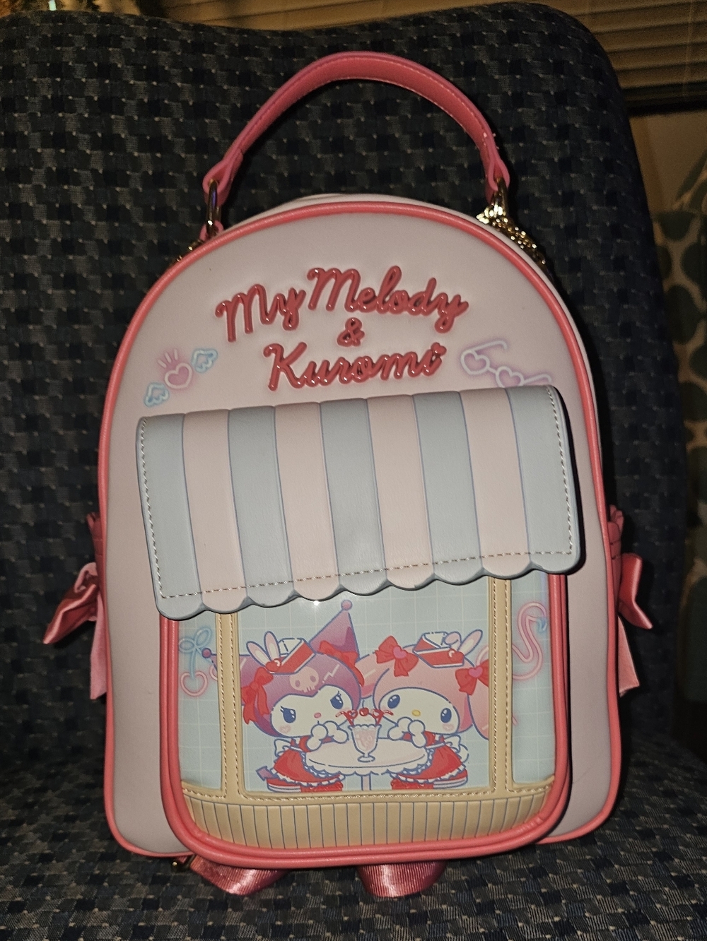 Loungefly Boxlunch Pink My Melody & Kuromi Diner Backpack